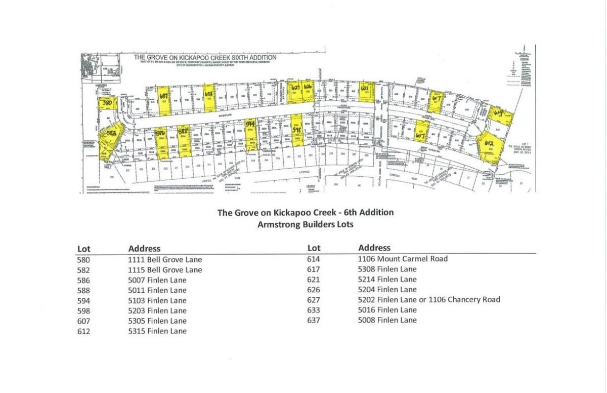 Grove Lots Available 6th Addition